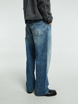 Sunflower - Wide Twist Jeans in Mid Blue