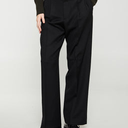 Sunflower - Wide Pleated Trousers in Black