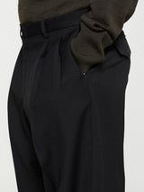 Sunflower - Wide Pleated Trousers in Black