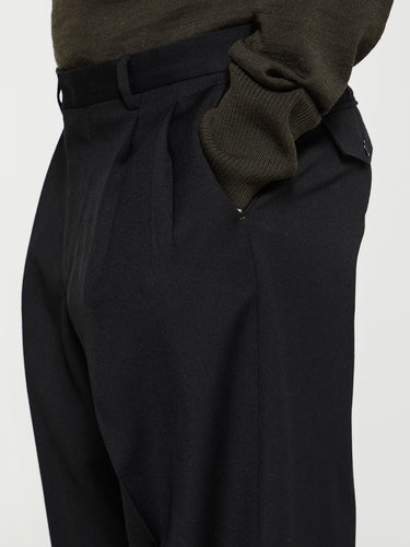 Sunflower - Wide Pleated Trousers in Black