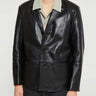 Sunflower - Short Leather Blazer in Black