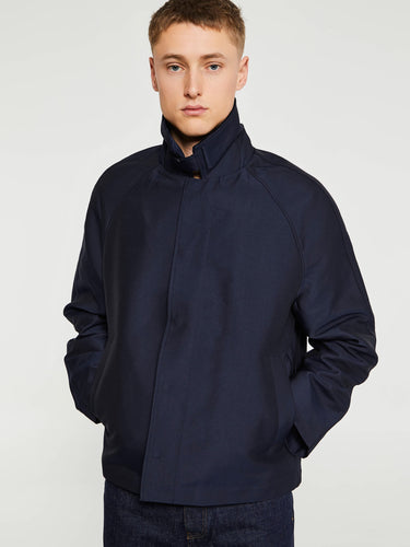 Sunflower - Short Raglan Coat in Navy