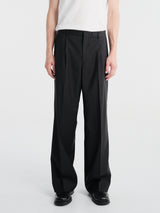 Sunflower - Wide Pleated Trouser Tropical Wool in Black