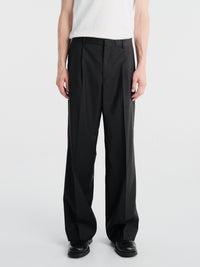 Sunflower - Wide Pleated Trouser Tropical Wool in Black