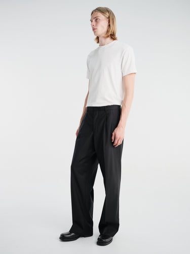 Sunflower - Wide Pleated Trouser Tropical Wool in Black