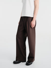 Sunflower - Wide Pleated Trousers in Brown