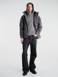 Sunflower - Wool Hoodie in Grey Melange