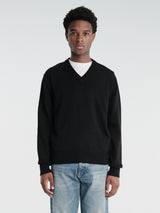 Sunflower - Moon Merino V-Neck Knit in Black