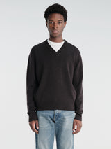 Sunflower - Moon Merino V-Neck Knit in Brown