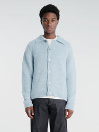 Sunflower - Alpaca Cardigan in Light Blue