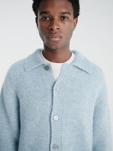 Sunflower - Alpaca Cardigan in Light Blue