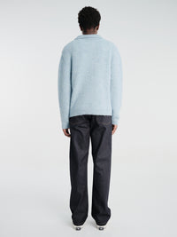 Sunflower - Alpaca Cardigan in Light Blue