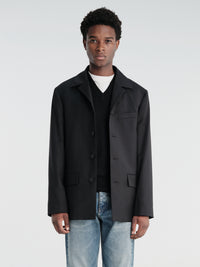 Sunflower - 4 Button Blazer Tropical Wool in Black