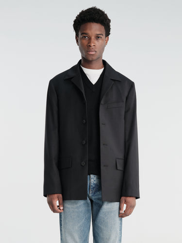 Sunflower - 4 Button Blazer Tropical Wool in Black