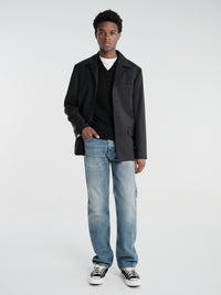 Sunflower - 4 Button Blazer Tropical Wool in Black