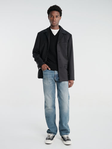 Sunflower - 4 Button Blazer Tropical Wool in Black
