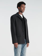 Sunflower - 4 Button Blazer Tropical Wool in Black