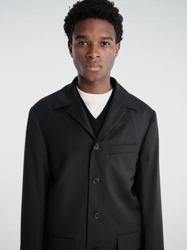 Sunflower - 4 Button Blazer Tropical Wool in Black