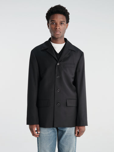 Sunflower - 4 Button Blazer Tropical Wool in Black