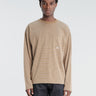 Sunflower - Stripe Ls Pocket Tee in Brown