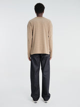 Sunflower - Stripe Ls Pocket Tee in Brown