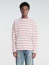 Sunflower - Stripe Ls Pocket Tee in Pink