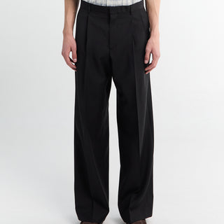 Sunflower - Wide Pleated Trouser Tropical Wool in Black