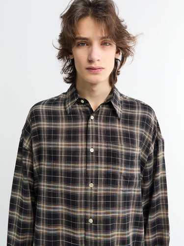 Sunflower - Checked Stable Shirt in Black