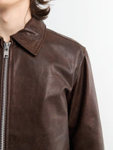 Sunflower - Short Leather Jacket in Brown