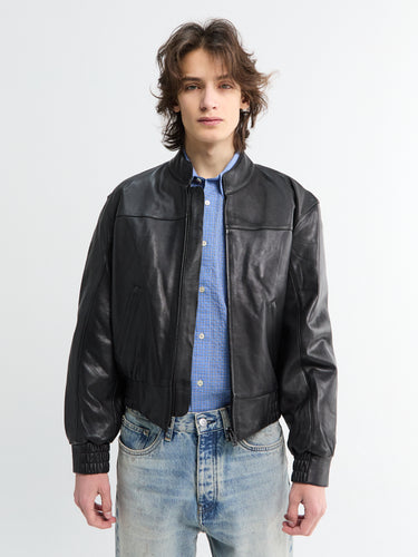 Sunflower - Polo Biker Jacket in Black