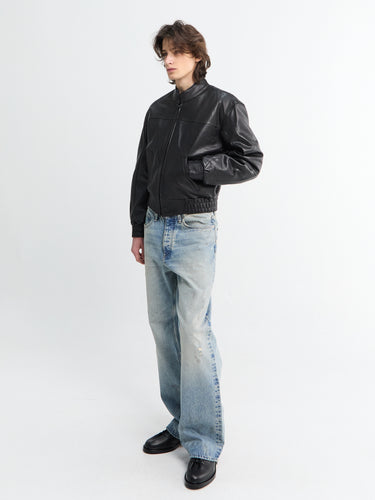 Sunflower - Polo Biker Jacket in Black