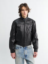 Sunflower - Polo Biker Jacket in Black