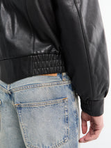 Sunflower - Polo Biker Jacket in Black