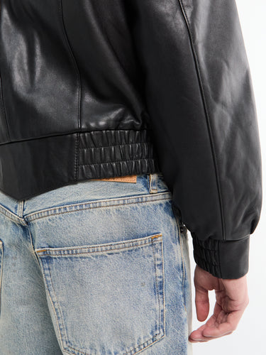 Sunflower - Polo Biker Jacket in Black