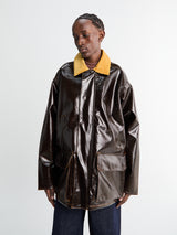 Sunflower - Vinyl Leisure Jacket in Brown