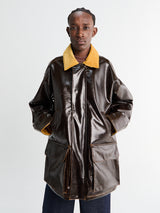 Sunflower - Vinyl Leisure Jacket in Brown