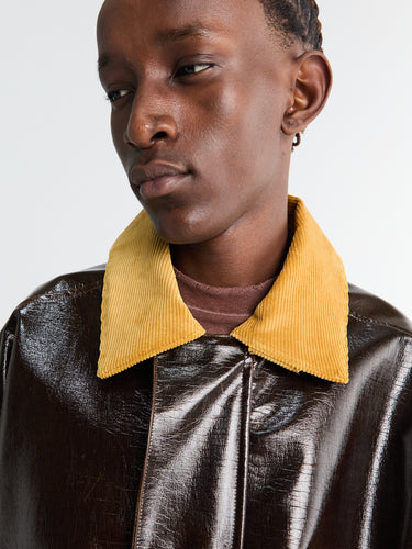 Sunflower - Vinyl Leisure Jacket in Brown