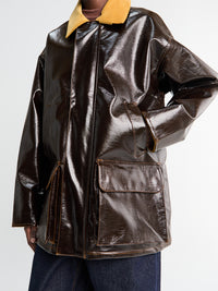 Sunflower - Vinyl Leisure Jacket in Brown