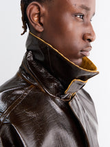 Sunflower - Vinyl Leisure Jacket in Brown