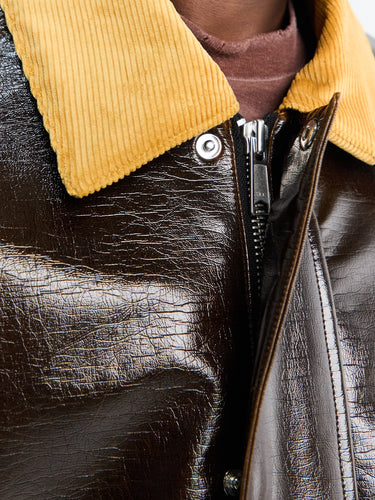 Sunflower - Vinyl Leisure Jacket in Brown