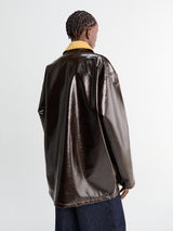 Sunflower - Vinyl Leisure Jacket in Brown