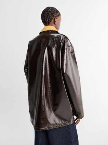 Sunflower - Vinyl Leisure Jacket in Brown