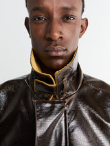 Sunflower - Vinyl Leisure Jacket in Brown