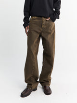 Sunflower - Wide Twist Jeans in Overdyed Black Khaki