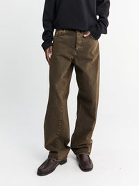 Sunflower - Wide Twist Jeans in Overdyed Black Khaki