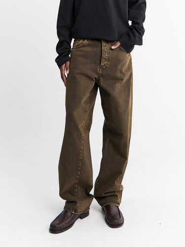 Sunflower - Wide Twist Jeans in Overdyed Black Khaki