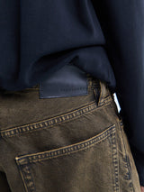 Sunflower - Wide Twist Jeans in Overdyed Black Khaki