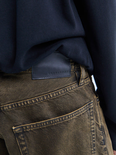 Sunflower - Wide Twist Jeans in Overdyed Black Khaki