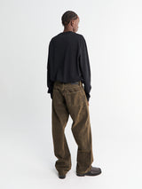 Sunflower - Wide Twist Jeans in Overdyed Black Khaki