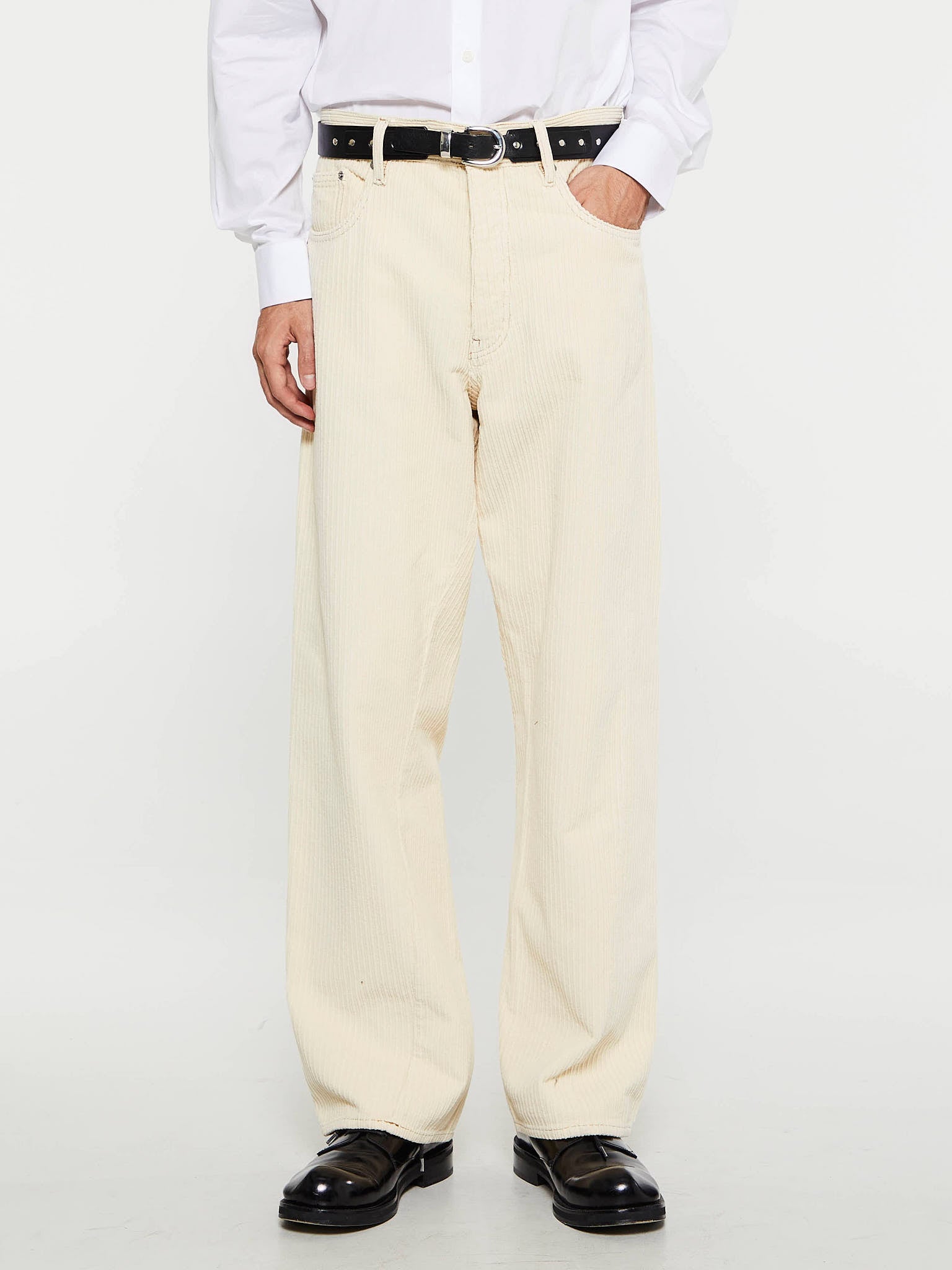 Sunflower - Wide Twist Cord Jeans in Off-white